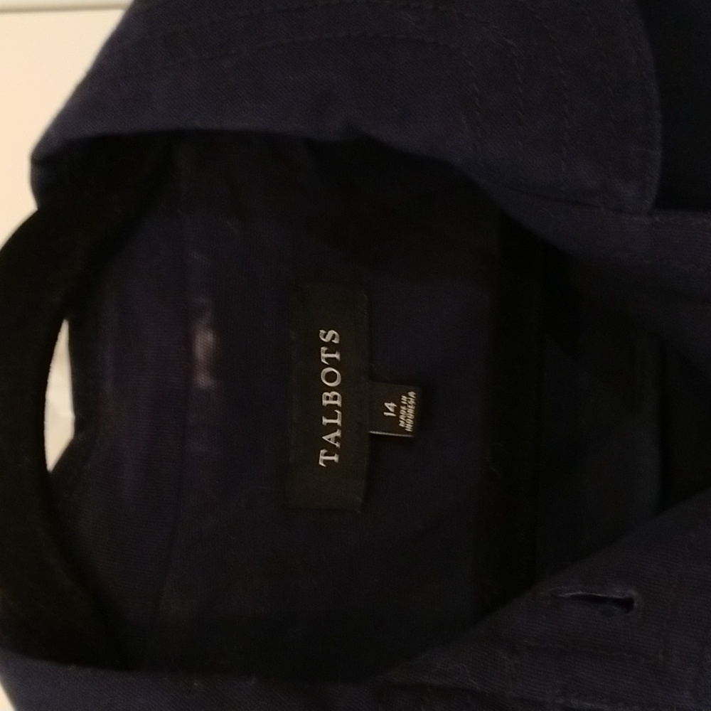 Talbots women's navy blazer jacket 14 - Picture 2 of 7